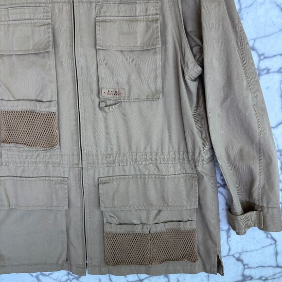 RALPH LAUREN Fishing Jacket Men's S Tan Utility Removeable Sleeves Multi-Pockets - Picture 4 of 8